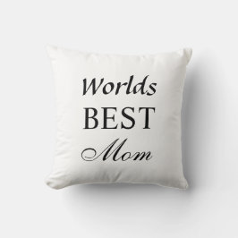 Werkt Beste Mam Pillow op White & Black Kussen