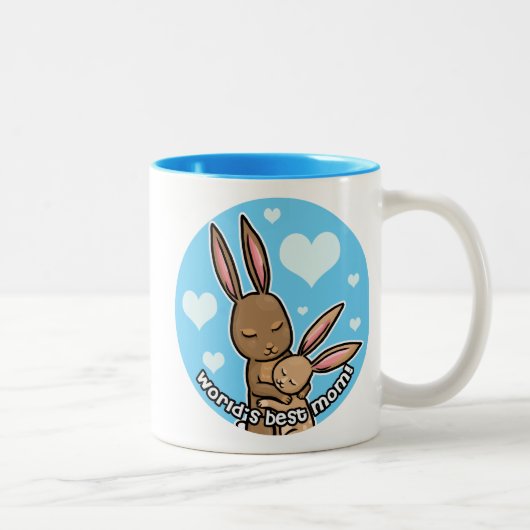 Werkt beste mama Bunny Tweekleurige Koffiemok (Rechts)