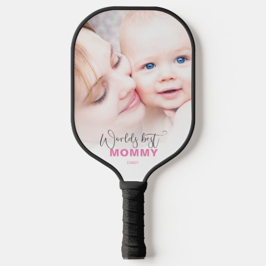 Werkt beste mama | Foto Pickleball Paddle (Voorkant)