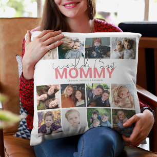 Werkt beste mama   Fotocollage Kussen
