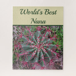 Werkt beste Nana-woestijn Plant Red Barrel Cactus Legpuzzel