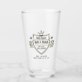 Werkt Beste nr.1 DAD- Gepersonaliseerde BEER PINT  Glas (Voorkant)