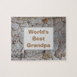Werkt beste opa - boomschors foto's buitenshuis legpuzzel