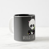 Werkt beste pa Panda Tweekleurige Koffiemok (Voorkant links)