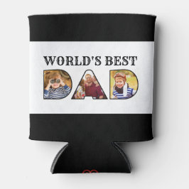 Werkt beste pap Citaat Modern 3 Foto Collage Blikjeskoeler