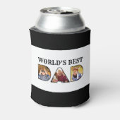 Werkt beste pap Citaat Modern 3 Foto Collage Blikjeskoeler (Blikje Achterkant)