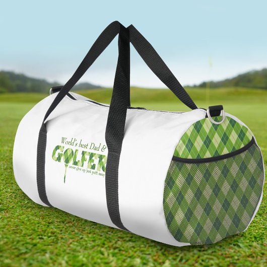 Werkt beste pap golfer slogan tas