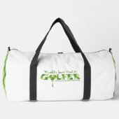 Werkt beste pap golfer slogan tas (Voorkant)