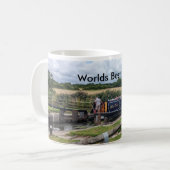 Werkt beste pap Mok met Canal Narrow boot (Voorkant links)