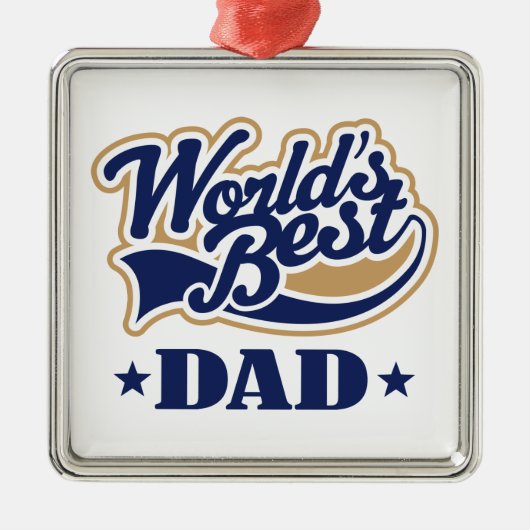 Werkt beste pap Ornament Keepomwille Gift (Voorkant)