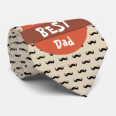 Werkt beste pap Stropdas met mustache patroon (Opgerold)