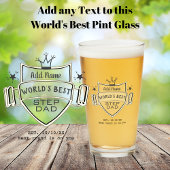 Werkt BESTE STEPDAD - GEpersonaliseerde BEER PINT  Glas