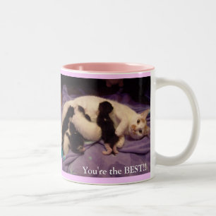 Werkt de beste babysitter!!! tweekleurige koffiemok