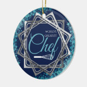 Werkt de beste chef-kok-kerstmis keramisch ornament (Links)