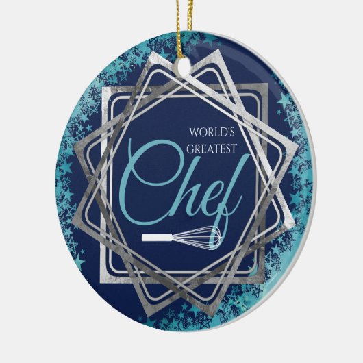 Werkt de beste chef-kok-kerstmis keramisch ornament (Links)