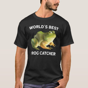 Werkt de beste kikkervisser kinder jongen en meisj t-shirt