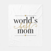 Werkt de beste mam zwart en goudmodern fleece deken (Voorkant)