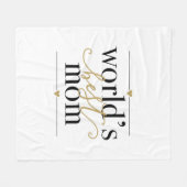 Werkt de beste mam zwart en goudmodern fleece deken (Voorkant (Horizontaal))