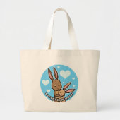 Werkt de beste Moum Bunny Grote Tote Bag (Voorkant)