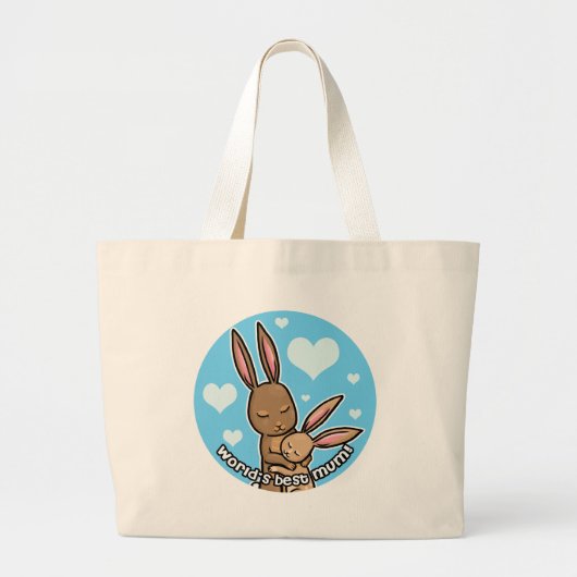 Werkt de beste Moum Bunny Grote Tote Bag (Voorkant)