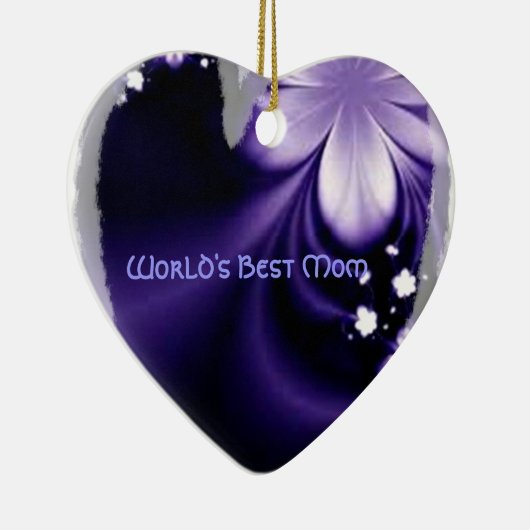 Werkt de beste paarse bloemenhartversiering keramisch ornament (Rechts)