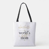Werkt de beste persoonlijke zwarte en gouden mam tote bag (Achterkant)