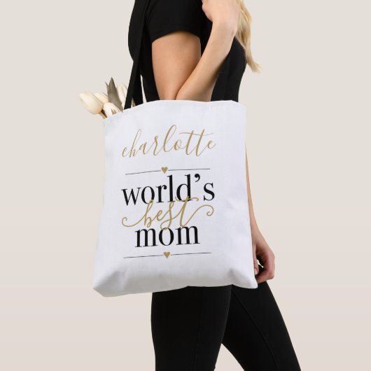 Werkt de beste persoonlijke zwarte en gouden mam tote bag (Dichtbij)
