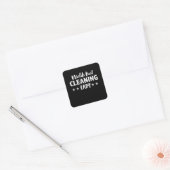 Werkt de beste schoonmaakster Lady Housekeeper Vierkante Sticker (Envelop)