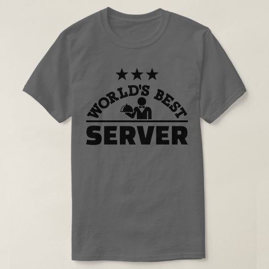 Werkt de beste server t-shirt (Design voorkant)