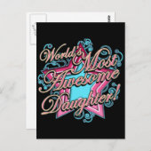 Werkt de Geweldige dochter Briefkaart (Voorkant / Achterkant)