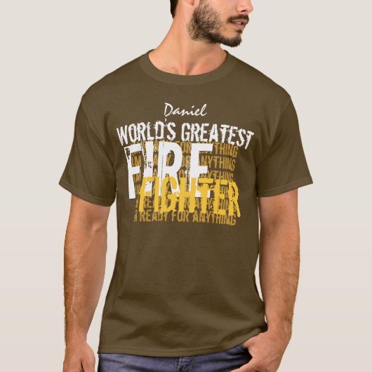 Werkt de grootste BRAND FIGHTER Aangepaste naam A0 T-shirt (Voorkant)