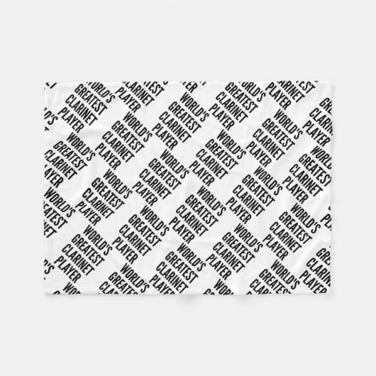 Werkt de grootste Clarinet Player Fleece Deken (Voorkant (Horizontaal))