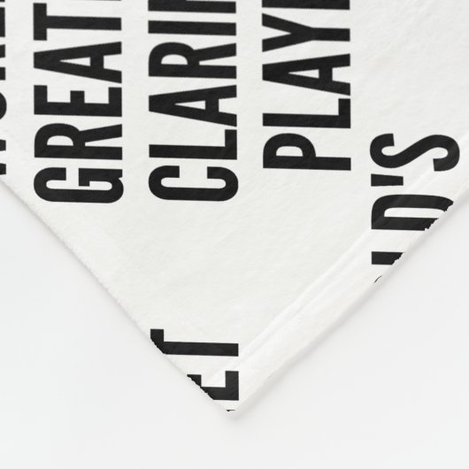 Werkt de grootste Clarinet Player Fleece Deken (Hoek)