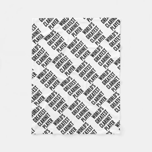 Werkt de grootste Clarinet Player Fleece Deken (Voorkant)