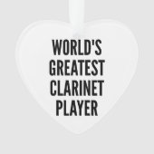 Werkt de grootste Clarinet Player Ornament (voorkant)