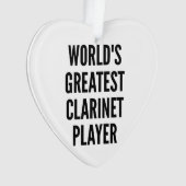 Werkt de grootste Clarinet Player Ornament (voorkant)