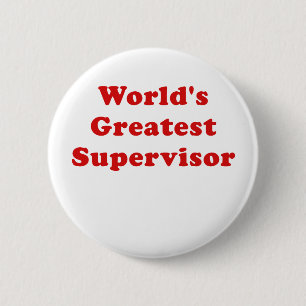 Werkt de Groste Supervisor Ronde Button 5,7 Cm