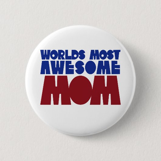 Werkt de meest Geweldige mam Ronde Button 5,7 Cm (Voorkant)