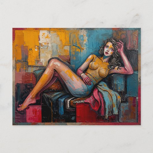 “Werkt deze” – Portret van Jasmine Briefkaart (Voorkant)