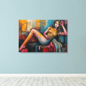 “Werkt deze” – Portret van Jasmine Canvas Afdruk (Insitu (Houten vloer))