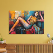 “Werkt deze” – Portret van Jasmine Canvas Afdruk (Insitu (Woonkamer))