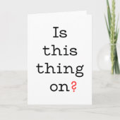 Werkt dit ding? Grappige wenskaart Kaart (Voorkant)
