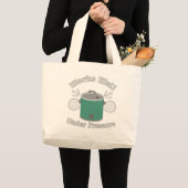 Werkt goed onder druk slowcooker slogan leuk grote tote bag (Voorkant (product))