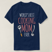 Werkt het beste koken moeder moeder moeder kok mam t-shirt (Design voorkant)