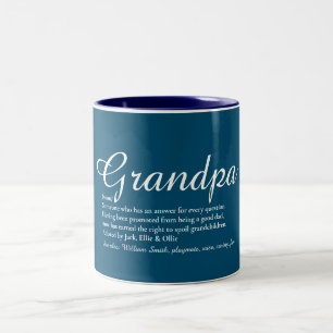Werkt het beste van ooit opa, opa, Papa-definitie Tweekleurige Koffiemok