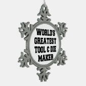 Werkt het grootste gereedschap en die Maker Tin Sneeuwvlok Ornament (Links)