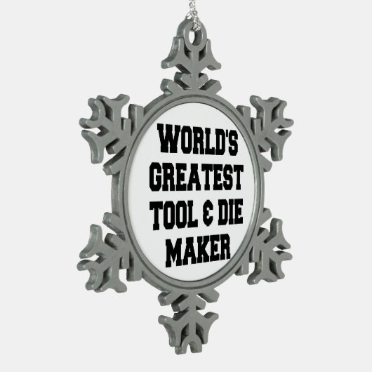 Werkt het grootste gereedschap en die Maker Tin Sneeuwvlok Ornament (Links)