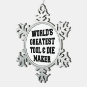 Werkt het grootste gereedschap en die Maker Tin Sneeuwvlok Ornament (Rechts)