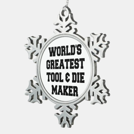 Werkt het grootste gereedschap en die Maker Tin Sneeuwvlok Ornament (Rechts)