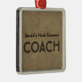Werkt het meest Geweldige Coach Tan Aangepast Cade Metalen Ornament (Rechts)